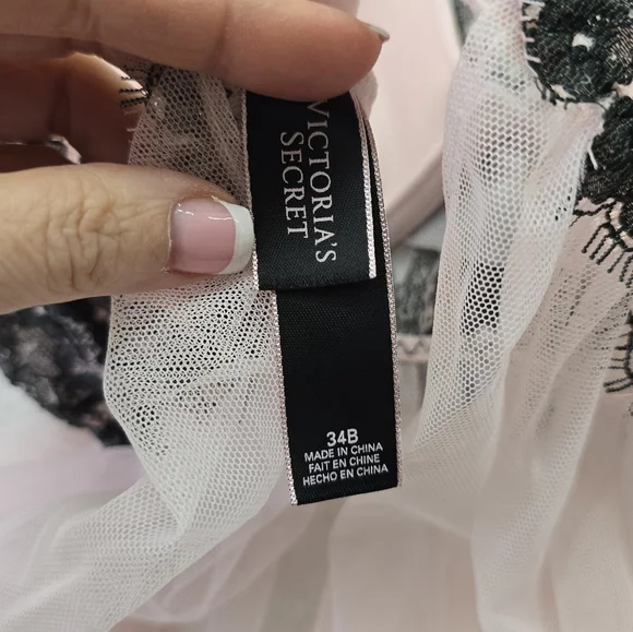 Victoria's Secret Pink Lace-Trim Babydoll  Size 34B - Picture 6 of 7